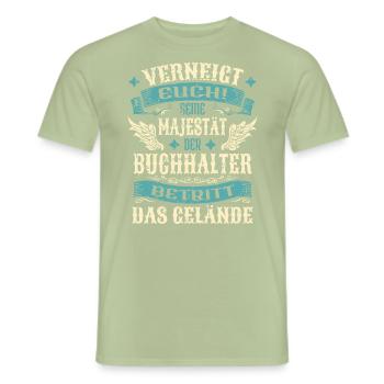 Buchhalter Geschenk Lustige Sprüche - Männer T-Shirt - Sage - Vorne - AI Model Male 178 light (178cm)