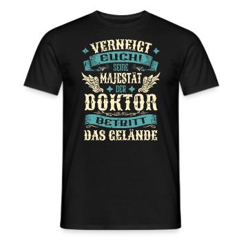 Doktor Geschenk Lustige Sprüche - Männer T-Shirt - Schwarz - Vorne - AI Model Male 178 light (178cm)