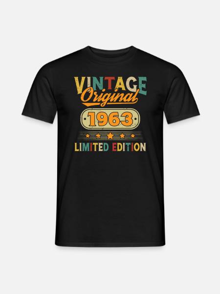 1963 Vintage Original 1963 Cadeau D'anniversaire - T-shirt homme - noir