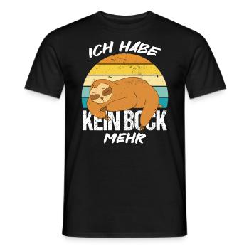 Faultier Faultiere Tier Schlafen Faul - Männer T-Shirt - Schwarz - Vorne - AI Model Male 178 light (178cm)