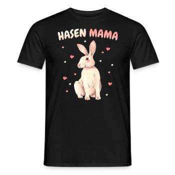 Hase Hasen Kaninchen Haustier - Männer T-Shirt - Schwarz - Vorne - AI Model Male 178 light (178cm)