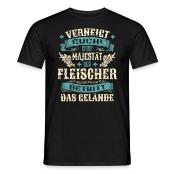 Fleischer Geschenk Lustige Sprüche - Männer T-Shirt - Schwarz - Vorne - AI Model Male 178 light (178cm)