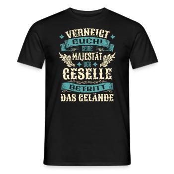 Geselle Geschenk Lustige Sprüche - Männer T-Shirt - Schwarz - Vorne - AI Model Male 178 light (178cm)