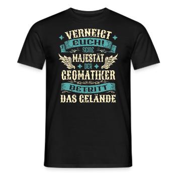 Geomatiker Geschenk Lustige Sprüche - Männer T-Shirt - Schwarz - Vorne - AI Model Male 178 light (178cm)