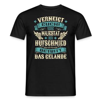 Hufschmied Geschenk Lustige Sprüche - Männer T-Shirt - Schwarz - Vorne - AI Model Male 178 light (178cm)