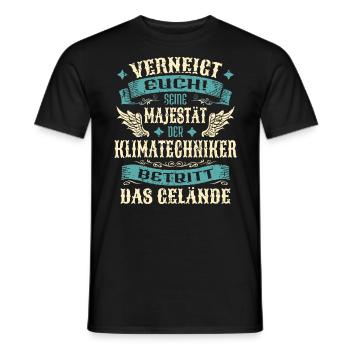 Klimatechniker Geschenk Lustige Sprüche - Männer T-Shirt - Schwarz - Vorne - AI Model Male 178 light (178cm)
