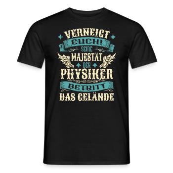 Physiker Geschenk Lustige Sprüche - Männer T-Shirt - Schwarz - Vorne - AI Model Male 178 light (178cm)