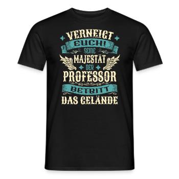 Professor Geschenk Lustige Sprüche - Männer T-Shirt - Schwarz - Vorne - AI Model Male 178 light (178cm)