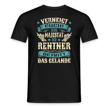 Rentner Geschenk Lustige Sprüche - Männer T-Shirt - Schwarz - Vorne - AI Model Male 178 light (178cm)