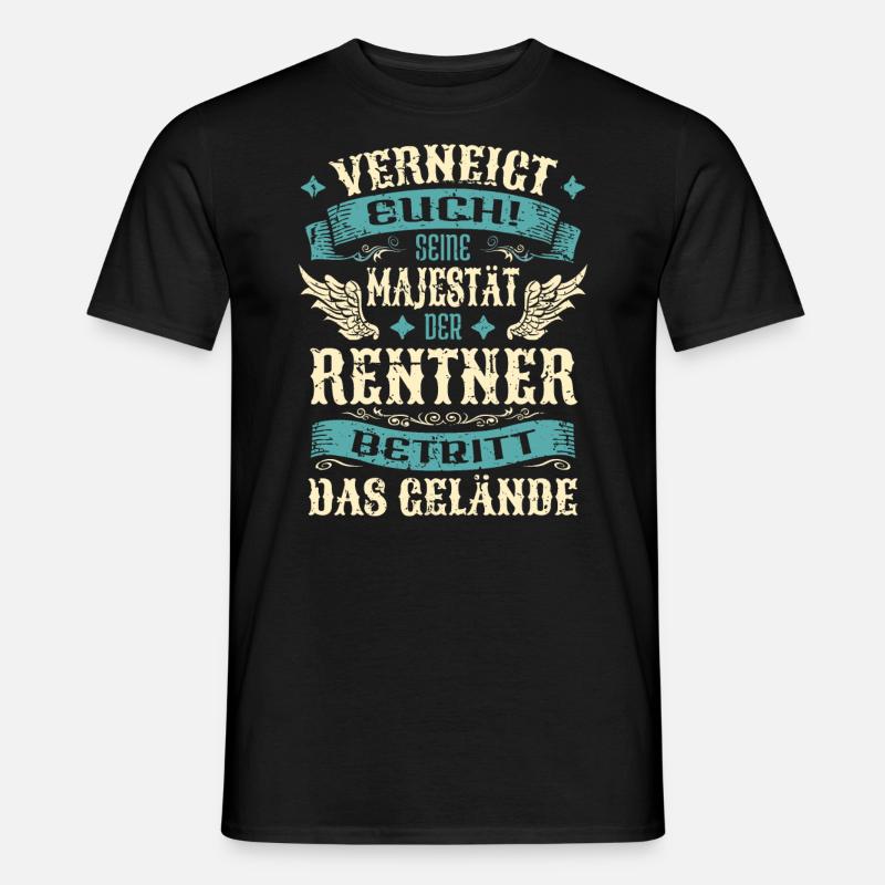 Rentner Geschenk Lustige Sprüche - Männer T-Shirt - Schwarz