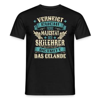 Skilehrer Geschenk Lustige Sprüche - Männer T-Shirt - Schwarz - Vorne - AI Model Male 178 light (178cm)