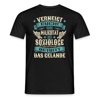 Soziologe Geschenk Lustige Sprüche - Männer T-Shirt - Schwarz - Vorne - AI Model Male 178 light (178cm)