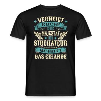 Stuckateur Geschenk Lustige Sprüche - Männer T-Shirt - Schwarz - Vorne - AI Model Male 178 light (178cm)
