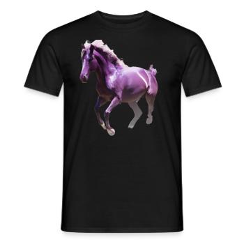 Cheval coloré - T-shirt homme - noir - Devant - AI Model Male 178 light (178cm)