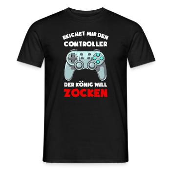 Zocken Konsole Reichet mir den Controller Gamer - Männer T-Shirt - Schwarz - Vorne - AI Model Male 178 light (178cm)