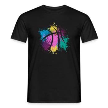Colorful design for basketball players - Men's T-Shirt - black - Front - AI Model Male 178 light (178cm)
