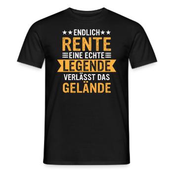 Ruhestand Rentner Rente Pension Renteneintritt - Männer T-Shirt - Schwarz - Vorne - AI Model Male 178 light (178cm)
