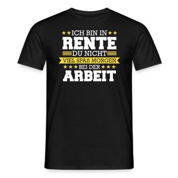 Ruhestand Rentner Rente Pension Renteneintritt - Männer T-Shirt - Schwarz - Vorne - AI Model Male 178 light (178cm)