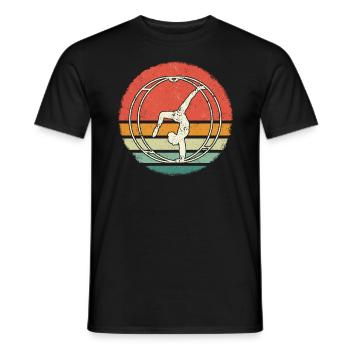 Rhönrad Gymnastics Wheel Wheel - Men's T-Shirt - black - Front - AI Model Male 178 light (178cm)