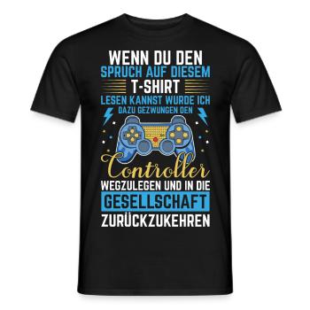 Wenn Du Den Spruch Auf Diesem T-Shirt Lesen Kannst - Männer T-Shirt - Schwarz - Vorne - AI Model Male 178 light (178cm)