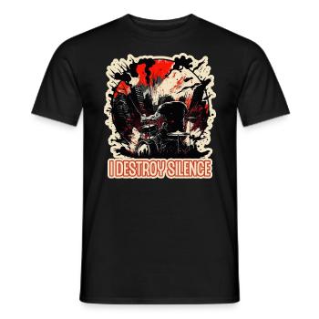 Schlagzeug Musiker Schlagzeuger Sprüche Geschenk - Männer T-Shirt - Schwarz - Vorne - AI Model Male 178 light (178cm)