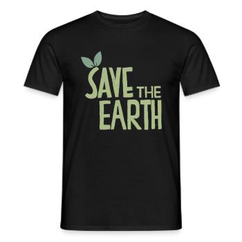 Save The Earth Nachhaltig Klimawandel - Männer T-Shirt - Schwarz - Vorne - AI Model Male 178 light (178cm)