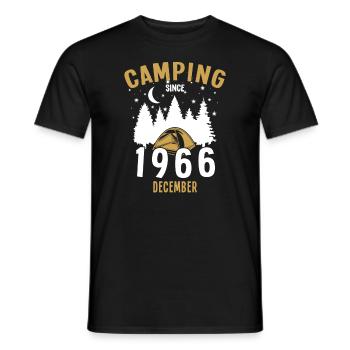 Geburtstag: Camping seit Dezember 1966 Zelten - Männer T-Shirt - Schwarz - Vorne - AI Model Male 178 light (178cm)
