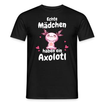 Axolotl Schwanzlurch Axolotls - Männer T-Shirt - Schwarz - Vorne - AI Model Male 178 light (178cm)