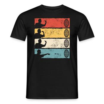 Fléchettes Fléchettes Joueur de fléchettes Fléchettes - T-shirt homme - noir - Devant - AI Model Male 178 light (178cm)