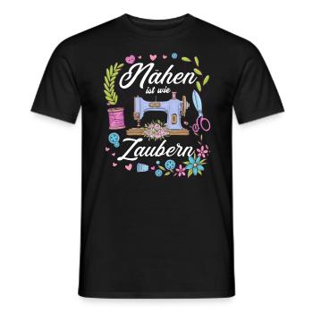 Nähen Ist Wie Zaubern Nähmaschine Näher Schneider - Männer T-Shirt - Schwarz - Vorne - AI Model Male 178 light (178cm)