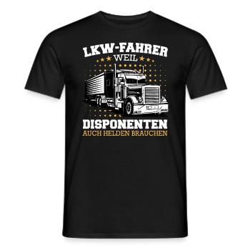 LKW Fahrer Fernfahrer Lastkraftwagenfahrer - Männer T-Shirt - Schwarz - Vorne - AI Model Male 178 light (178cm)