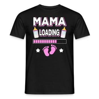 Mom Loading Mom Mothers Mom Mommy Mother's Day - Men's T-Shirt - black - Front - AI Model Male 178 light (178cm)