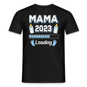 Maman 2023 Chargement Mère Mères Maman Fête des mères - T-shirt homme - noir - Devant - AI Model Male 178 light (178cm)