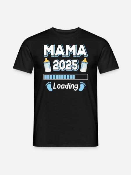 Mom 2025 Loading Mother Mothers Mom Mother's Day - Men's T-Shirt - black