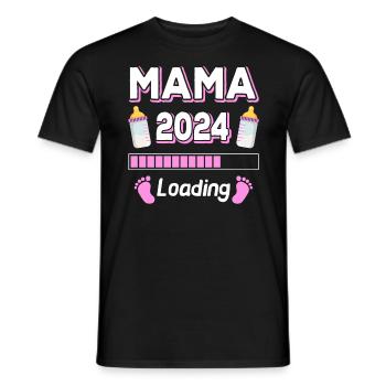 Maman 2024 Chargement Mère Fête des mères - T-shirt homme - noir - Devant - AI Model Male 178 light (178cm)