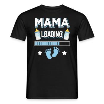 Mom Loading Mom Mothers Mom Mommy Mother's Day - Men's T-Shirt - black - Front - AI Model Male 178 light (178cm)