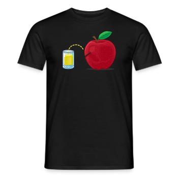 Witziger Apfel Apfelsaft - Männer T-Shirt - Schwarz - Vorne - AI Model Male 178 light (178cm)