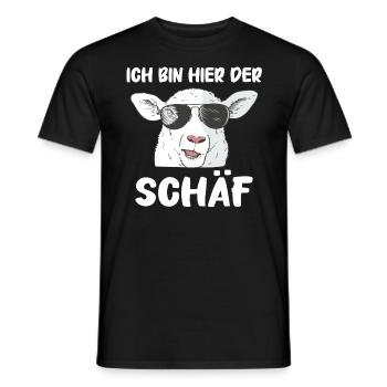 Schafe Schafherde Bauernhof Landwirt Schäfer - Männer T-Shirt - Schwarz - Vorne - AI Model Male 178 light (178cm)