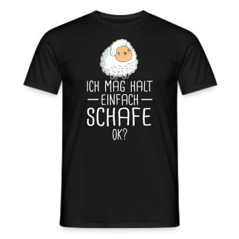 Schafe Schafherde Bauernhof Landwirt Schäfer - Männer T-Shirt - Schwarz - Vorne - AI Model Male 178 light (178cm)
