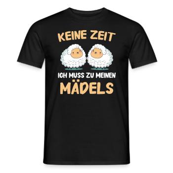 Schafe Schafherde Bauernhof Landwirt Schäfer - Männer T-Shirt - Schwarz - Vorne - AI Model Male 178 light (178cm)
