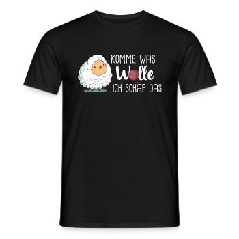 Schafe Schafherde Bauernhof Landwirt Schäfer - Männer T-Shirt - Schwarz - Vorne - AI Model Male 178 light (178cm)