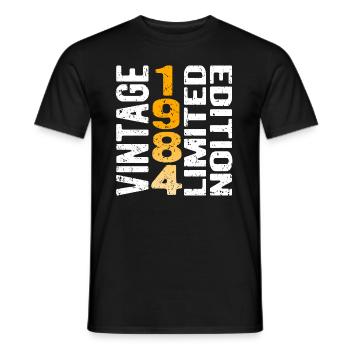 Vintage 1984 limited edition vintage year of birth - Men's T-Shirt - black - Front - AI Model Male 178 light (178cm)