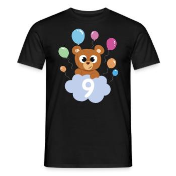 Cadeau 9 ans anniversaire garçon ou fille - T-shirt homme - noir - Devant - AI Model Male 178 light (178cm)