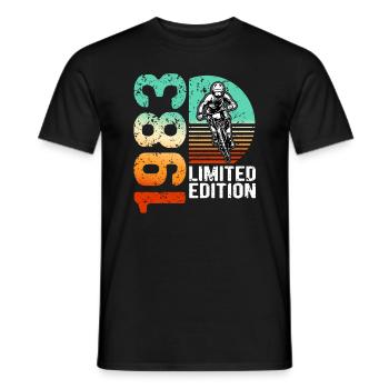 1983 Édition limitée VTT Bike Bike Bike - T-shirt homme - noir - Devant - AI Model Male 178 light (178cm)