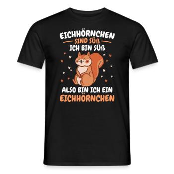 Eichhörnchen Baumhörnchen Squirrel - Männer T-Shirt - Schwarz - Vorne - AI Model Male 178 light (178cm)