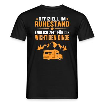 Wohnwagen Wohnmobil Campen Rentner Rente Ruhestand - Männer T-Shirt - Schwarz - Vorne - AI Model Male 178 light (178cm)