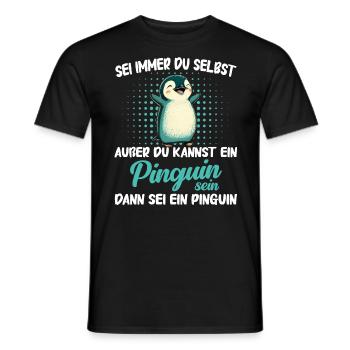 Pinguin Zwergpinguine Kaiserpinguin - Männer T-Shirt - Schwarz - Vorne - AI Model Male 178 light (178cm)