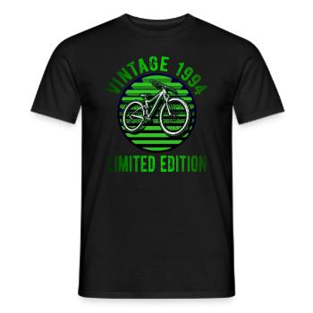 Vintage 1994 30 Birthday Retro Bike Cyclist - Men's T-Shirt - black - Front - AI Model Male 178 light (178cm)