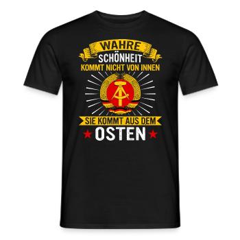 Ostdeutschland Osten Ossi DDR Heimat Ostblock - Männer T-Shirt - Schwarz - Vorne - AI Model Male 178 light (178cm)