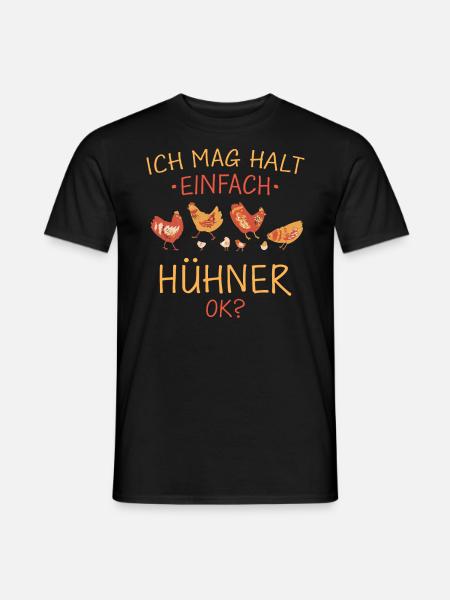 Huhn Hühner Landwirt Bauer Bauernhof Hahn - Männer T-Shirt - Schwarz